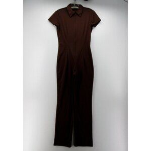 VINTAGE Express Jumpsuit 1 2 Juniors One Piece Collared Zip Up USA